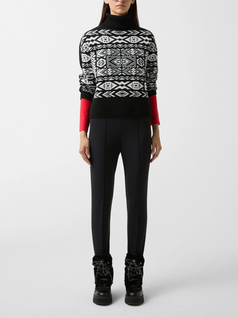 Bogner Black Stirrup Pants High Waist Ski Luxe US 8